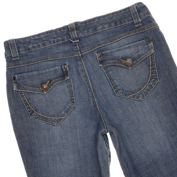 Nine West Flared Jeans Size 10 Womens Blue High Mid Stretch Measures 31 x 31 - Picture 4 of 11